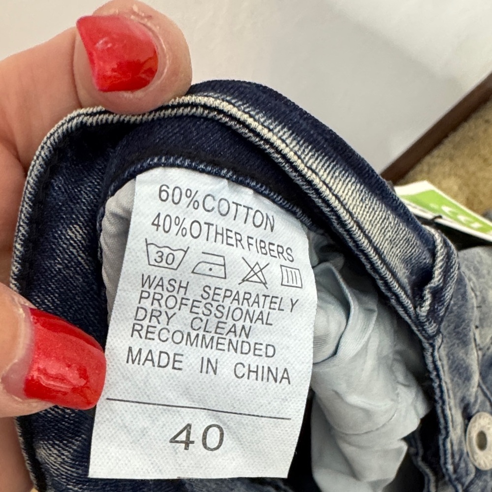 Amiri IDD Stylish Men's Jeans with Red and Yellow Flame Design Size 40 - Picture 11 of 11